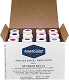 AmeriColor Student Kit 3 Soft Gel Paste Food Color, 0.75 Ounce, 12 Pack Kit