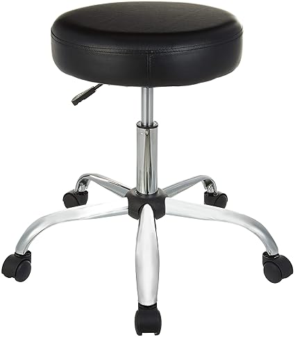Amazonbasics Multi Purpose Drafting Spa Bar Stool With Wheels Black