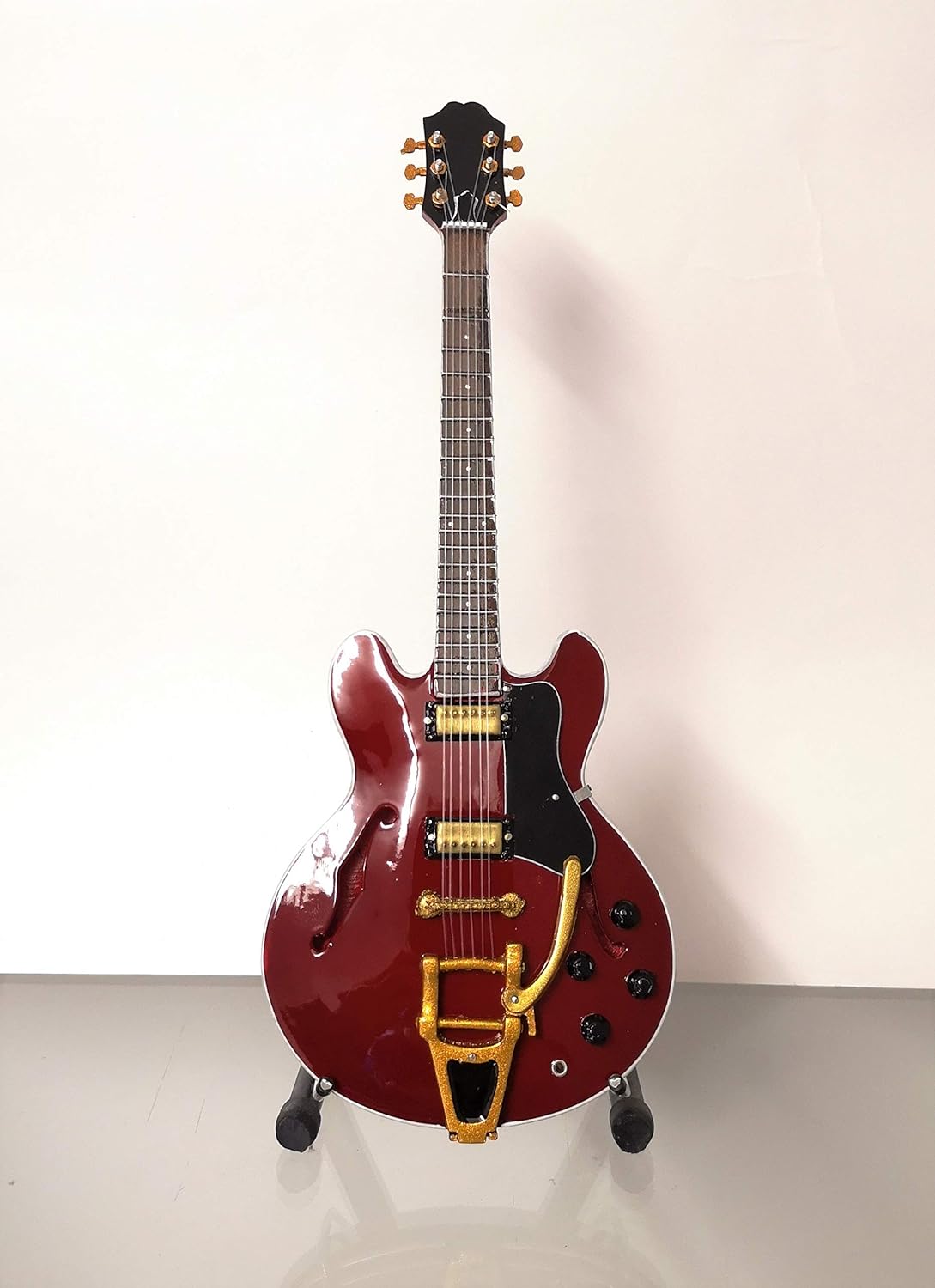 Brad Delson, Miniature Guitar Replica, Music Gifts, Handmade Ornamental 1/4 Scale, Includes a Display Box - Image 5