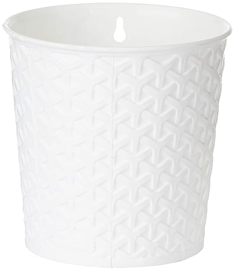 Gardens Need 100% Virgin Plastic Maryam Pot | Set of 5 Planter, (14cm x 14cm x 11cm, White)