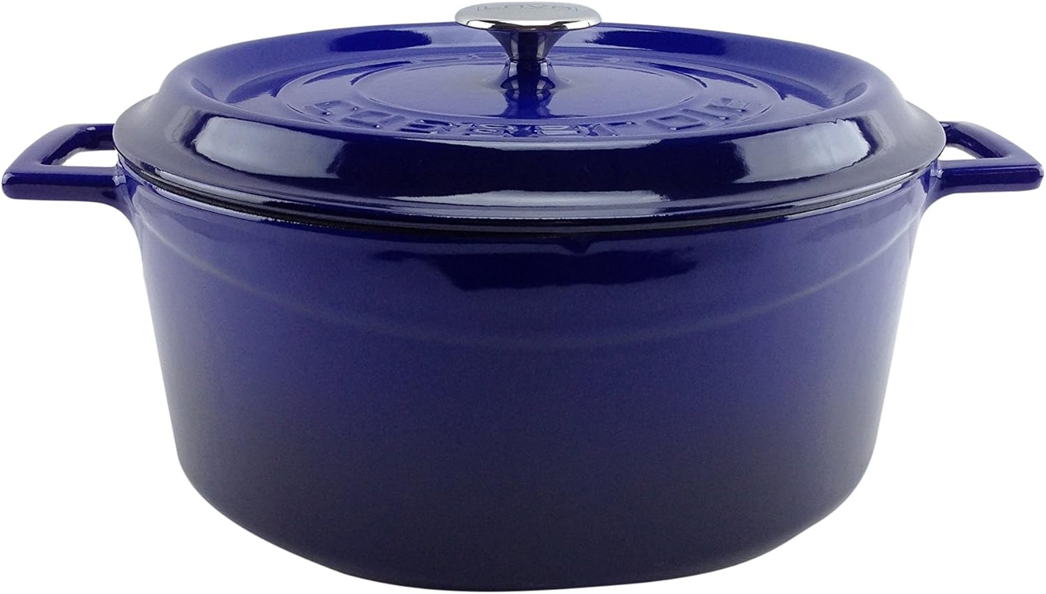 Lava Signature Enameled Cast-Iron Round Dutch Oven - 7 Quart, Cobalt Blue