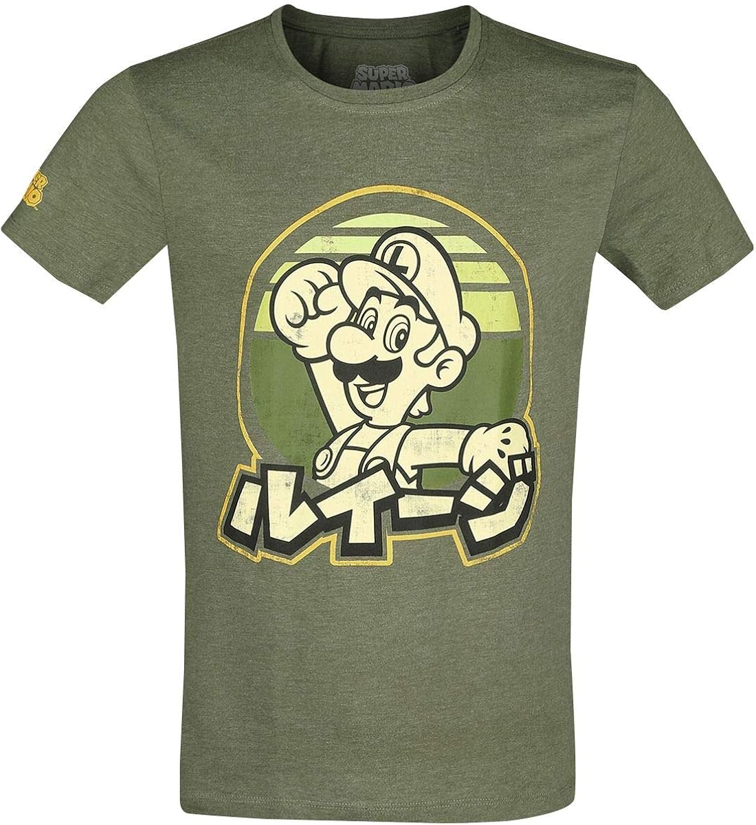 Nintendo Super Mario Bros. Luigi Tshirt, Male, Small, Green Ts206281ntns Amazon.co.uk Clothing