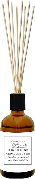 Amazon 天然アロマスティック ひのき森林浴 100ml 植物の香り 柑橘 木の香り お土産 プレゼント 祝い ギフト 虫除け 森林 植物由来 玄関 トイレ 洗面所 お部屋 スティックディフューザー リードディフューザー Seaaroma アロマディフューザー アロマバーナー
