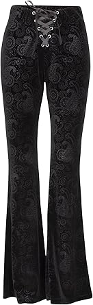 womens velvet bell bottoms