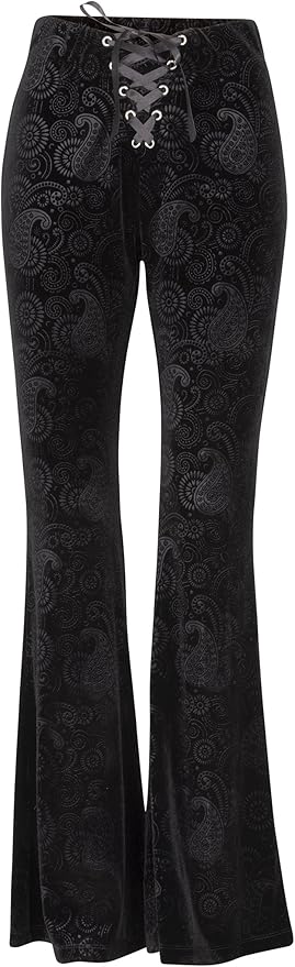 velvet leopard bell bottoms