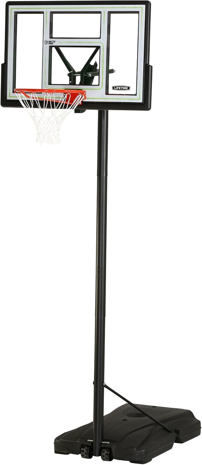 Lifetime 90782 Fusion Courtside Portable Basketball System, 46 Inch Backboard : Sports & Outdoors