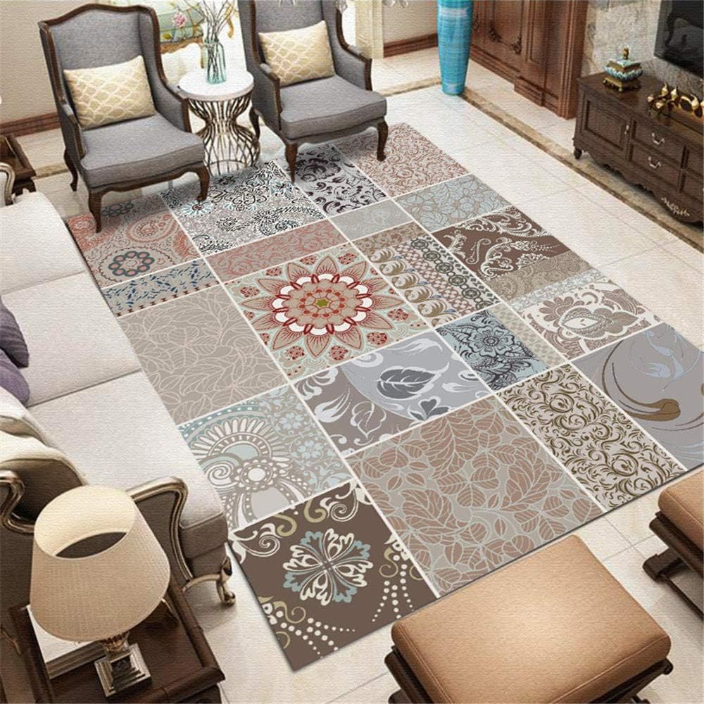 Kunsen Alfombra Acogedor Dormitorio La Alfombra Decoración Floral
