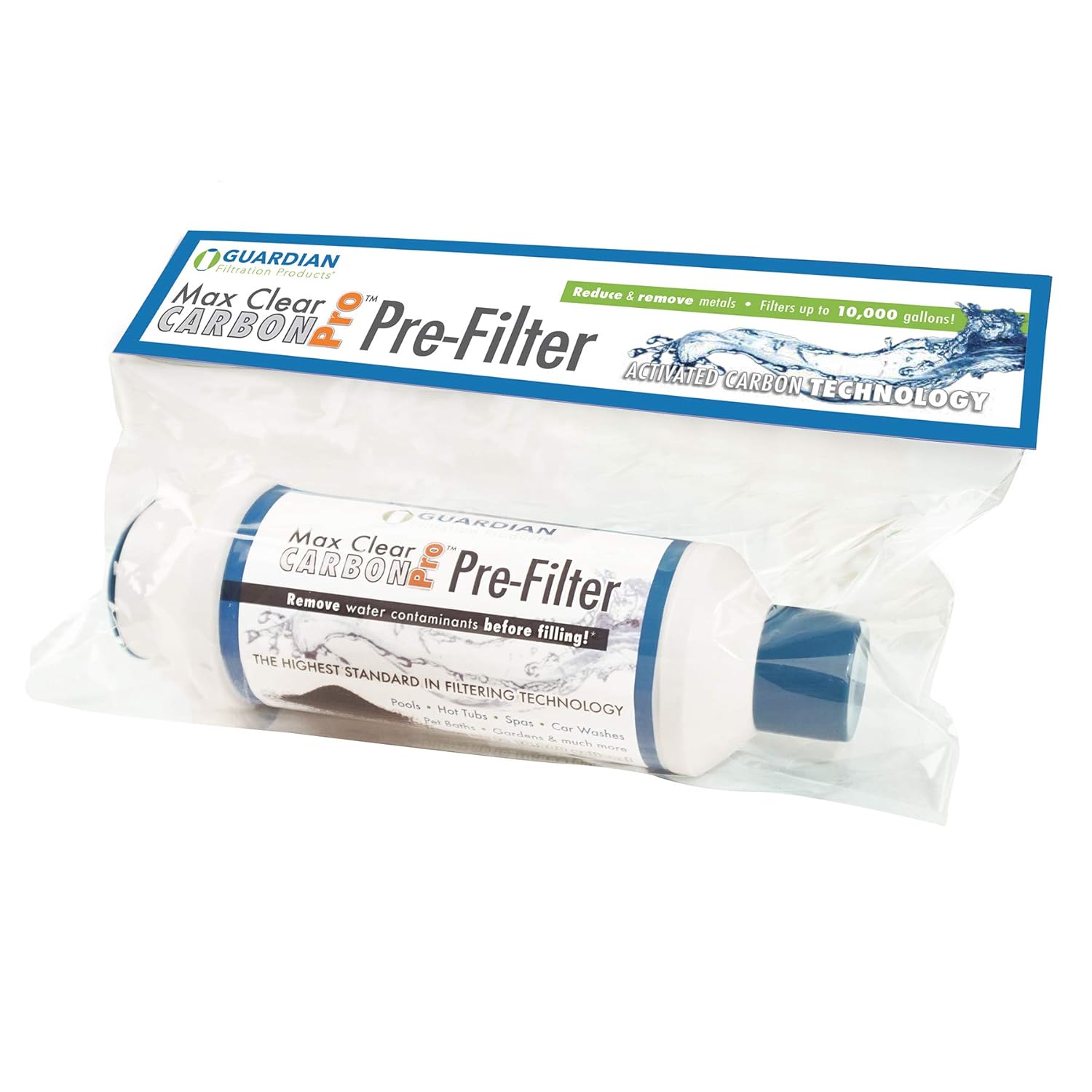 Guardian Max Clear PRO Hot Tub Spa Pool Garden Hose Carbon Pre Filter