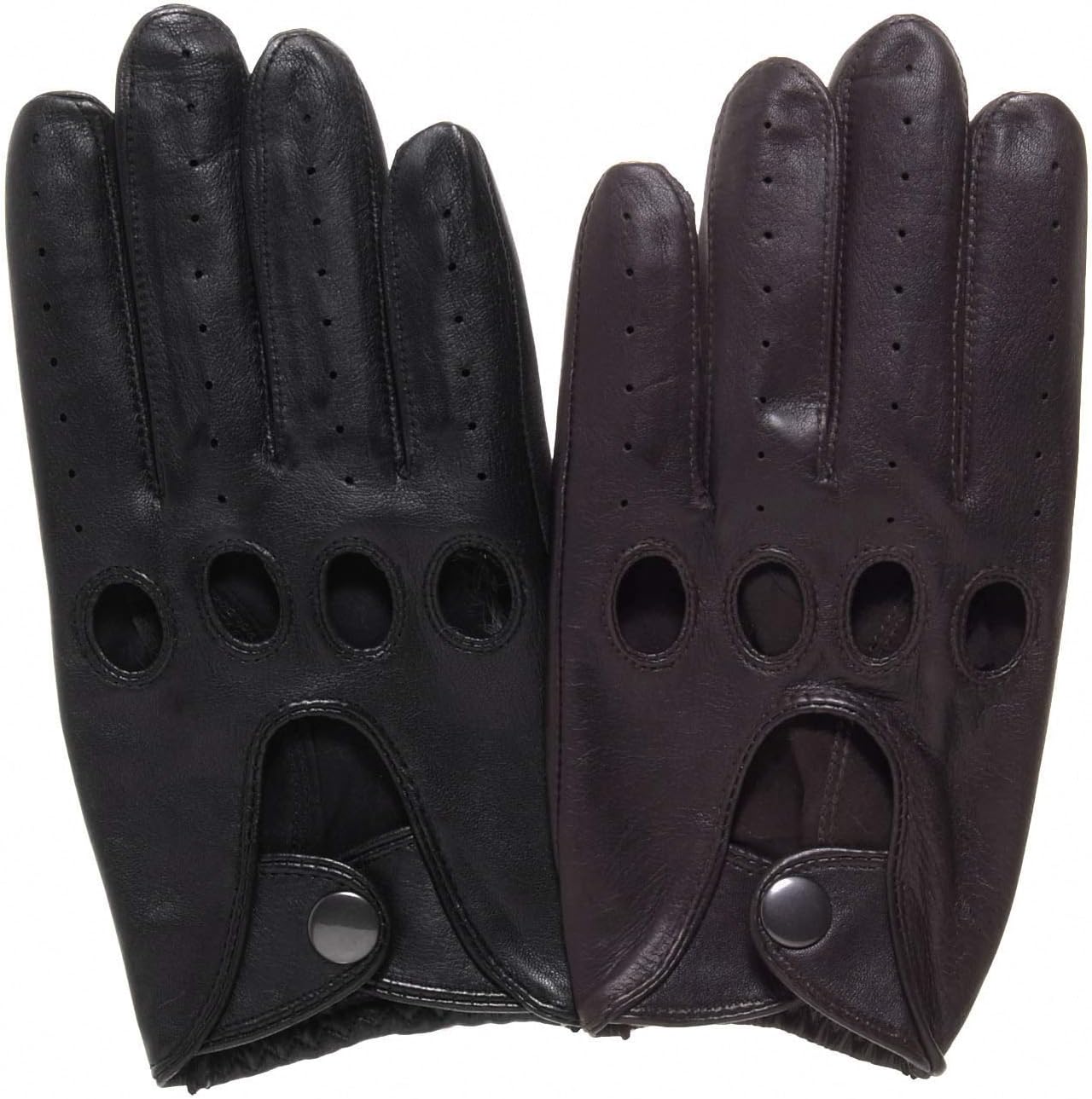 Silverstone Our Bestselling Men's Leather Driving Gloves by Pratt and Hart RS6738
