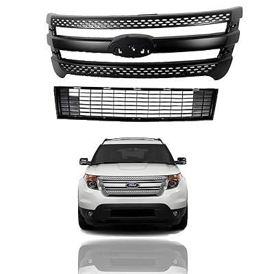 Buy Automoded Front Upper Snap On Overlay Lower Grill Grille Compatible With 11 15 Ford Explorer Matte Black Abs By Automoded Online In Kazakhstan B07t58fl9z