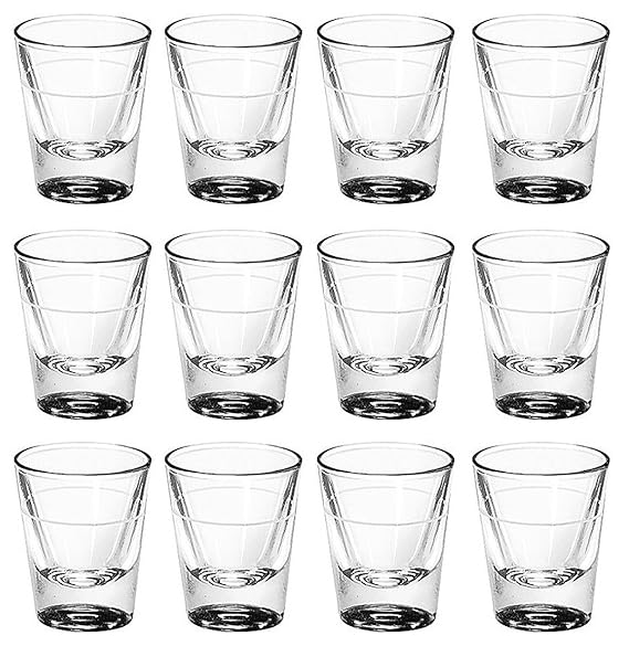 Buy Shot Glasses for Measuring Tequila Shots 1 Ounce Size Gifts Set of 12, Clear Online at
