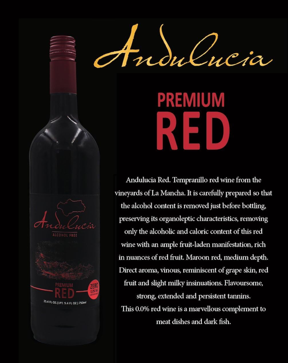 ANDULUCIA PREMIUM ALCOHOL FREE RED WINE