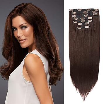 Fashion Icon Hair Straight Hair Chocolate Brown 4 Clip In Hair