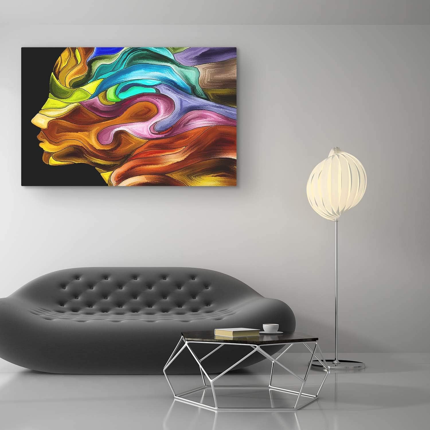 80 x 120 cm Startonight Impression sur Toile Peinture Visage Coloré du