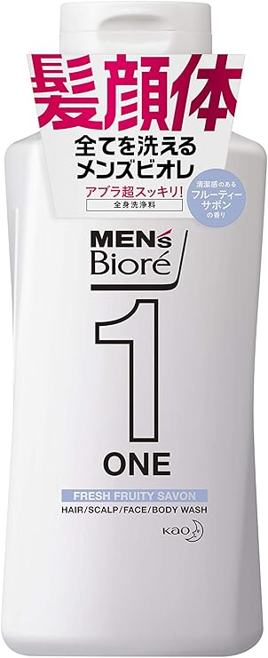 Amazon メンズビオレ One オールインワン全身洗浄料 フルーティーサボンの香り レギュラー 0ml ボディソープ メンズビオレ ボディソープ 通販
