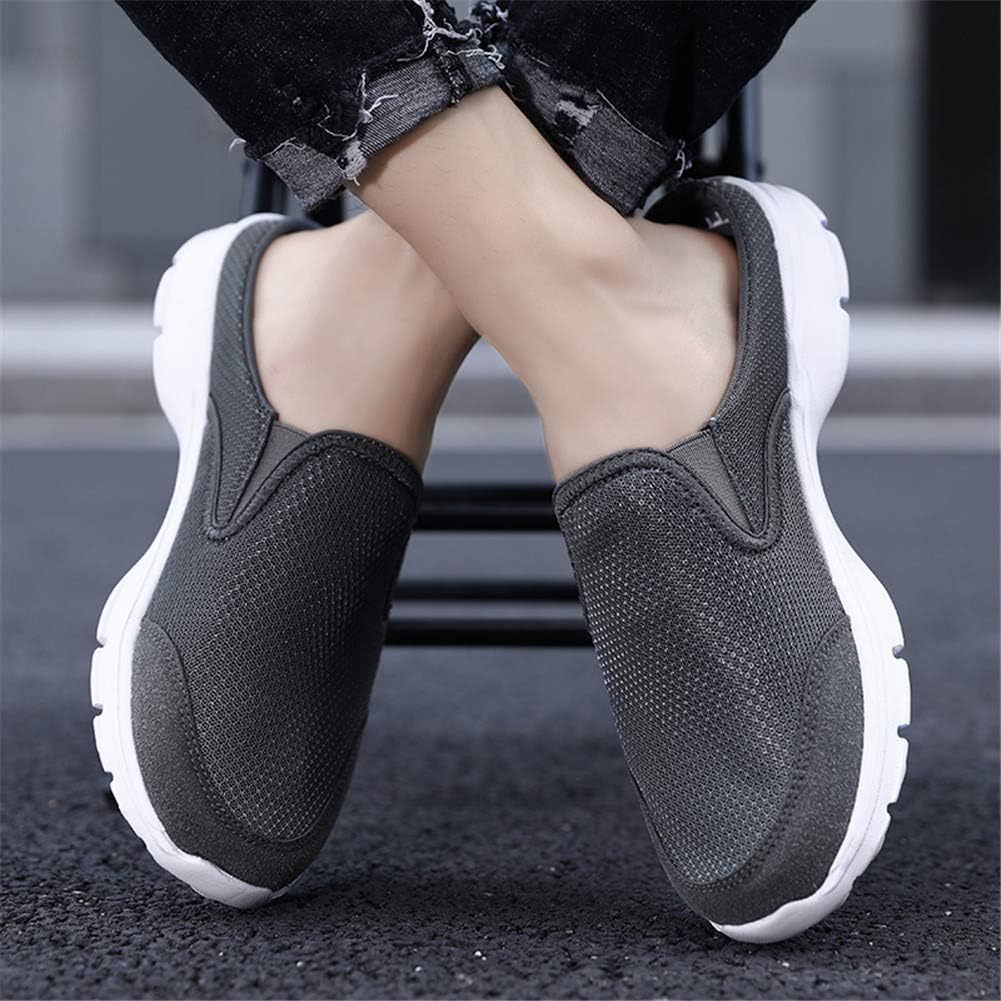  | MizHome Men's Open Back Sneaker Clogs Knit Mules Shoes Lightweight Breathable Slippers | Mules & Clogs