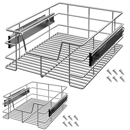 2x Deuba Teleskopschublade Küchenschublade 50cm Schrankbreite Korbauszug Schrankauszug Schlafzimmerschublade Werkstattschubla
