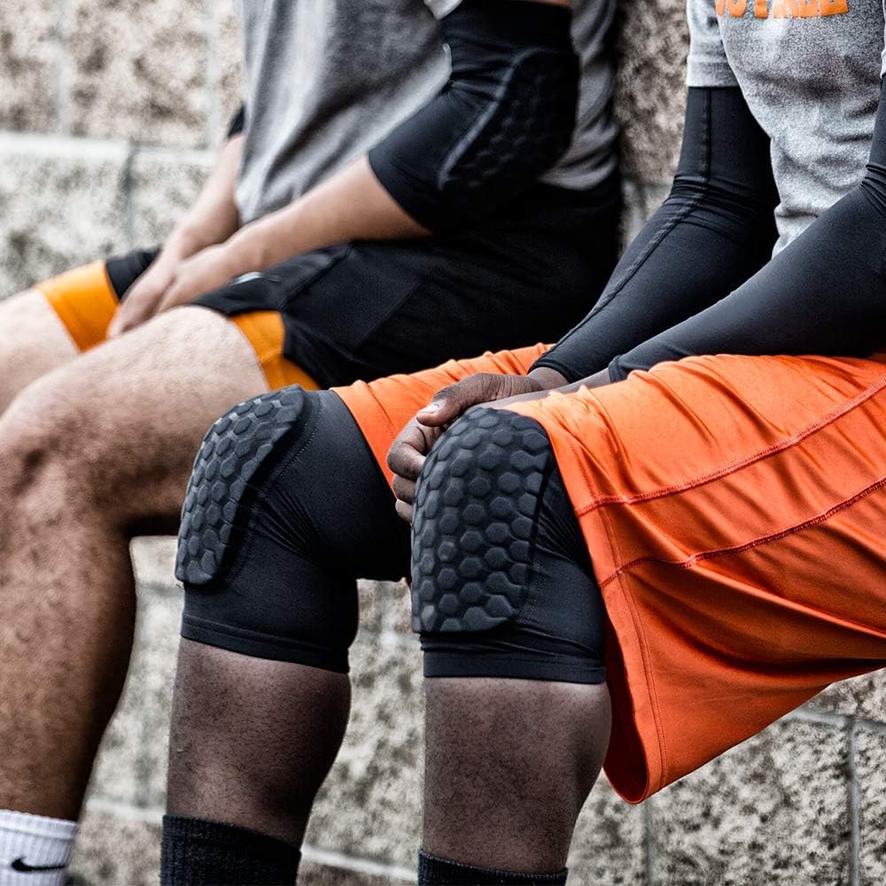 Mcdavid 6440 Hex Knee Pads/ Elbow Pads/ Shin Pads for Volleyball, Basketball, Football & All Contact Sports, Youth & Adult Sizes, Sold as Pair (2 Sleeves) : Knee Braces : Sports & Outdoors