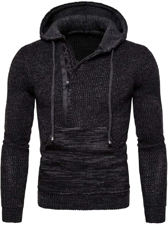men's oblique zipper hoodie