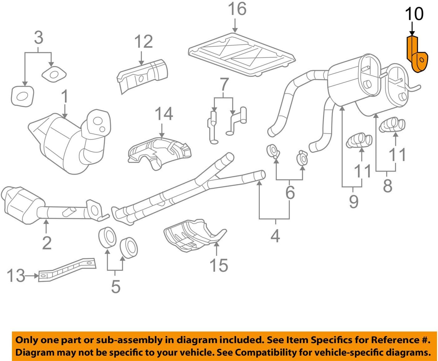 General Motors 22822466, Exhaust Bracket: Automotive