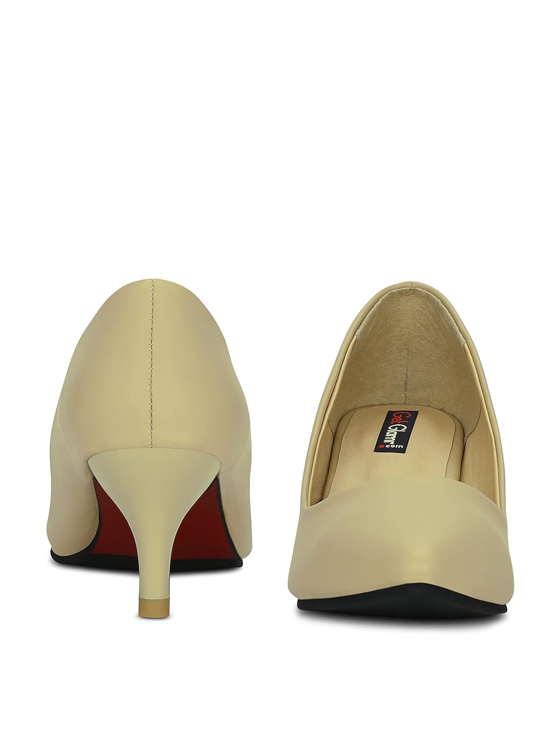 get glamr women's beige pumps (get(get-4368)-4 uk