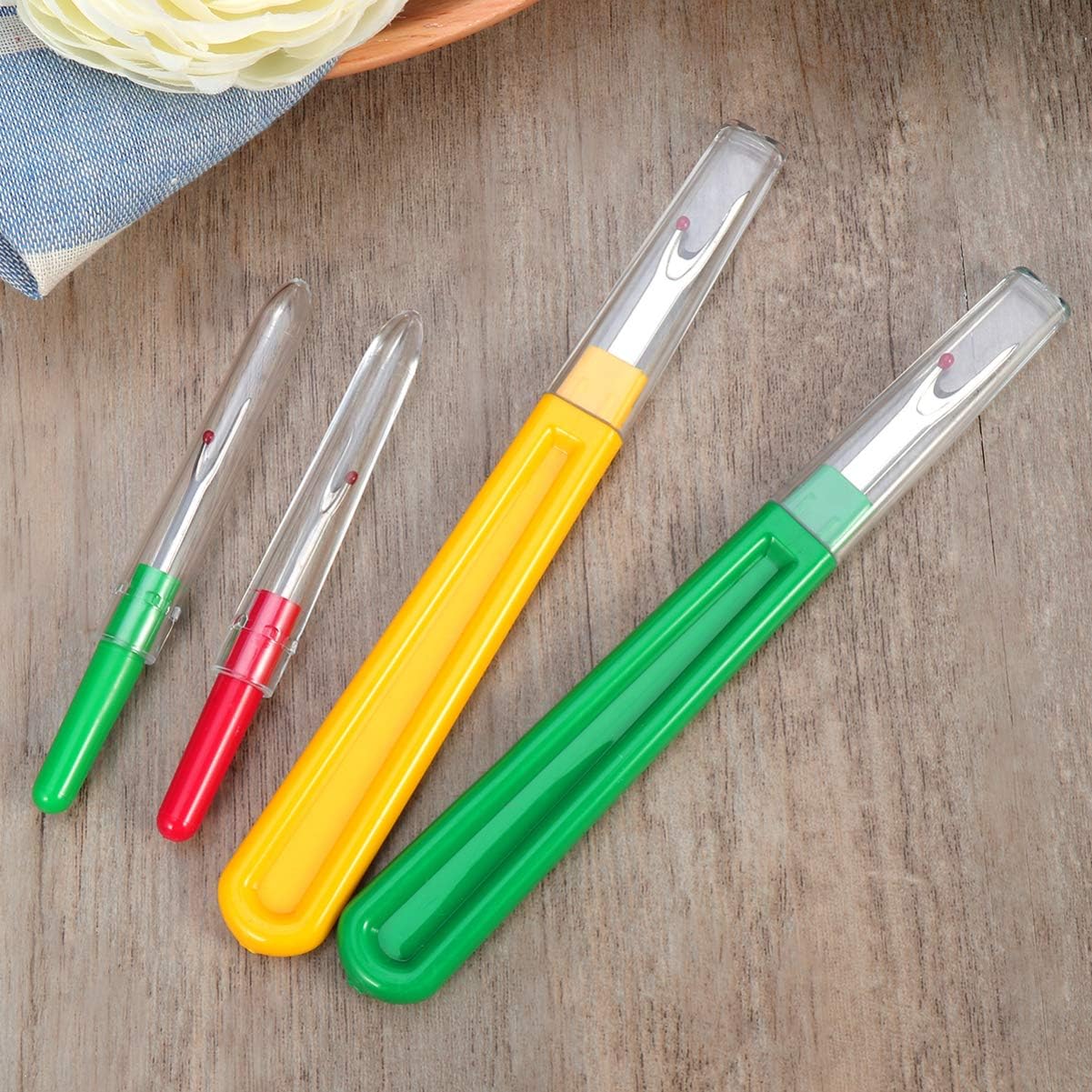 Exceart 4pcs Sewing Seam Ripper Plastic Handy Stitch Ripper Sewing