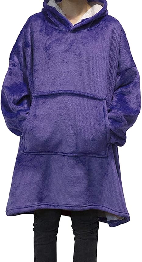 Amazon Co Jp 袖の冬のパーカーテレビの毛布の袖の袖の暖かい巨大なローブ緩い長い大きなポケットフード付きスウェット 6 ホーム キッチン