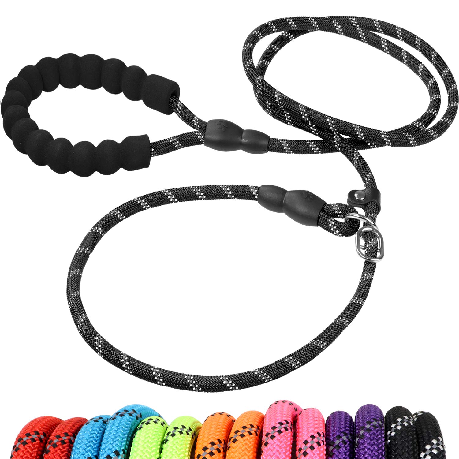 Joytale Dog Slip Leash Rope - Reflective Training Leads for Small Medium Large Dogs - 5/16 & 3/8 &1/2 inch by 6 Feet