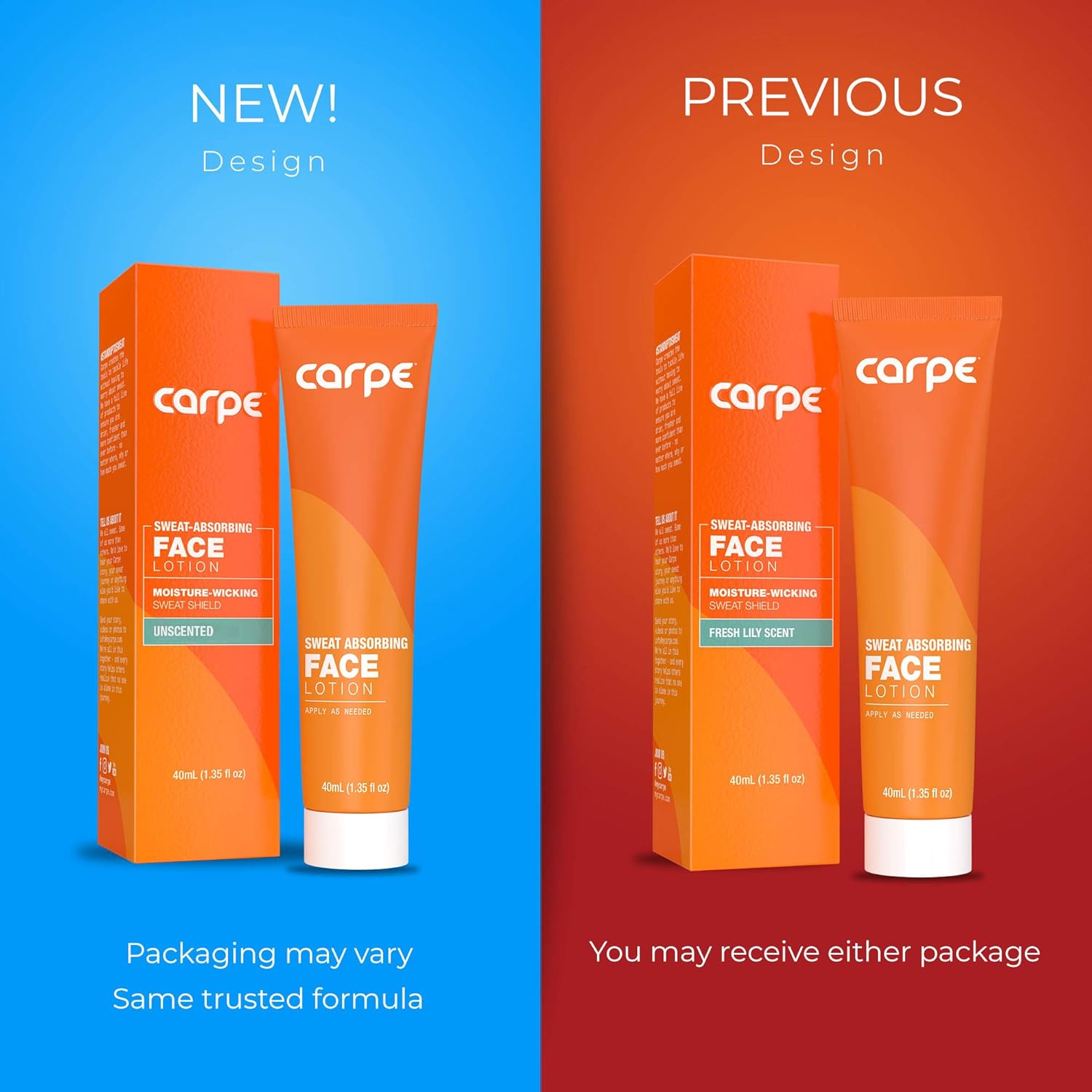 Carpe Sweat Absorbing Face - Helps Keep Your Face, Forehead, and Scalp Dry - Sweat Absorbing Gelled Lotion - Plus Oily Face Control - With Silica Microspheres and Jojoba Esters : Beauty