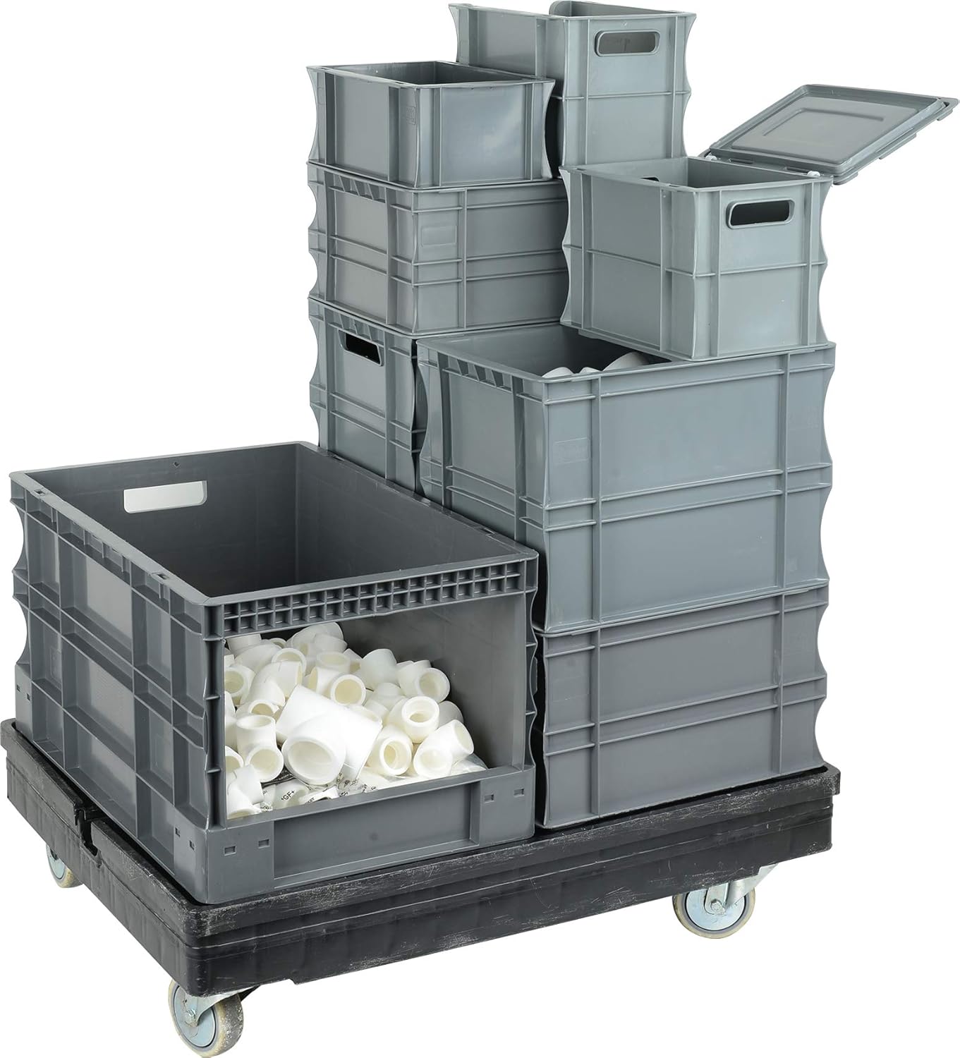 Plastic Stacking Container Red 300 mm 400 mm (SPK4322R) Amazon