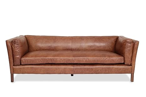Edloe Finch Modern Leather Sofa Mid Century Modern Couch Top
