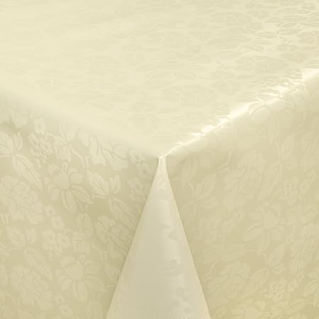 ANRO Wachstuch Wachstischdecke Tischdecke abwaschbar Reliefdruck Champagne 160 x 140cm