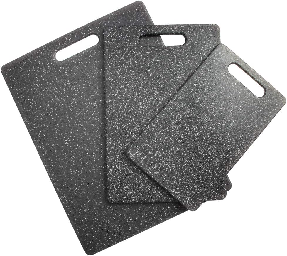 Ewinever Plastic Cutting Boards(3Piece Set),TPR Material Kitchen Chopping Board Set Unique