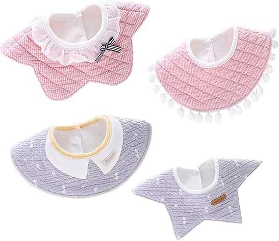 Amazon Co Jp スタイ よだれかけ 女の子 4枚 セット ベビー 口拭きタオル食事用 保育園 ベビーギフト ベビー用品可愛い よだれカバー 赤ちゃん プレゼント 赤ちゃん用品 出産祝い 出産準備セット 服 ファッション小物