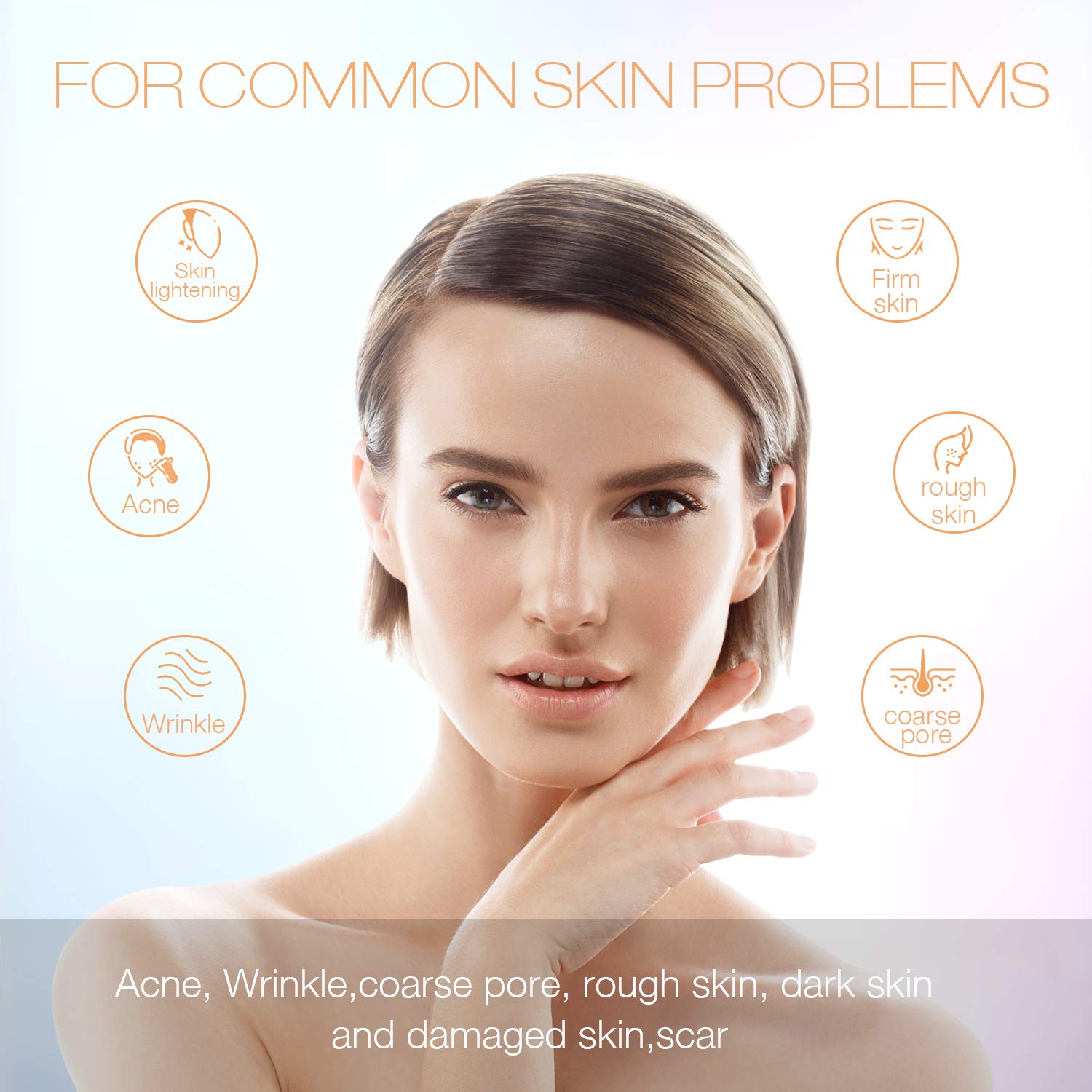 Led Mask, NEWKEY Led Face Mask Light Therapy for Skin Rejuvenation - Anti Aging - Fine Lines & Wrinkles -Dark Spots- Daily Care Skin Care product : Beauty