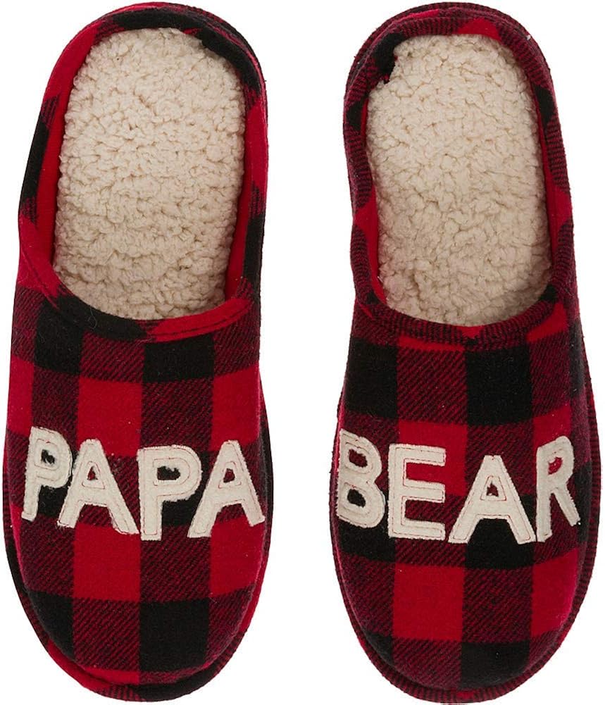 baby bear plaid slippers