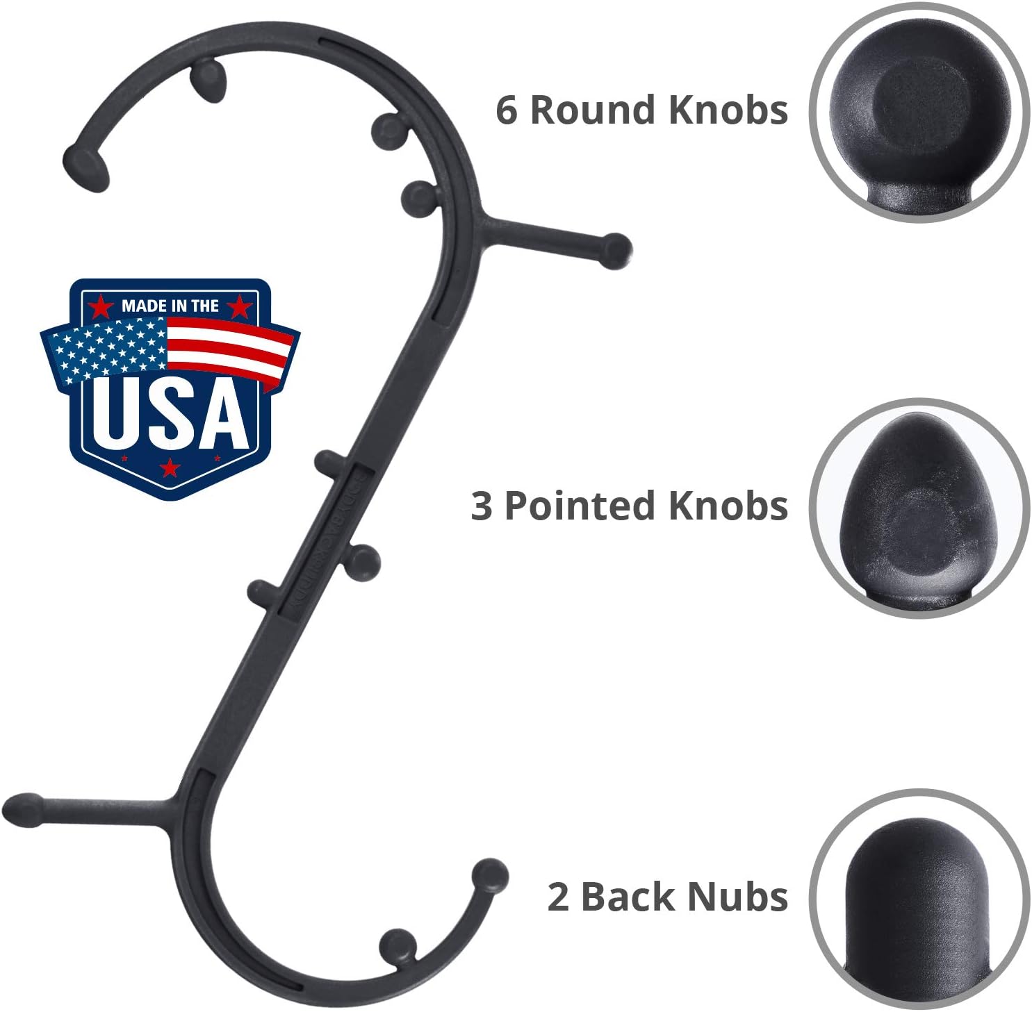 Body Back Buddy - Bonus Massager Included with Purchase! Trigger Point Back Massager, Full Body Muscle Pain Relief, Handheld Massage Stick, Massage Cane (Black Marbled): Health & Personal Care