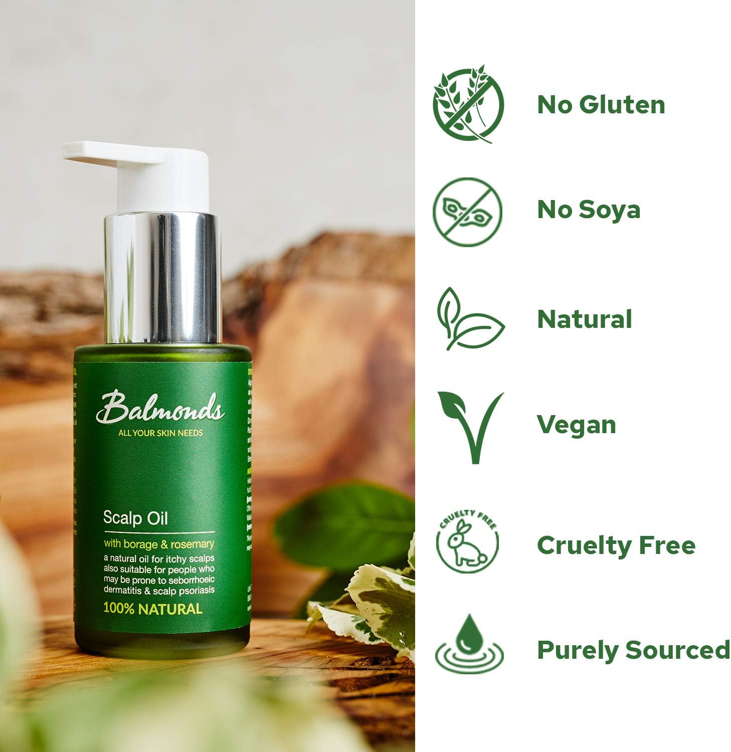 Balmonds Hair, Scalp & Beard Oil 50ml with Rosemary, Hemp & Tea Tree, Natural Conditioning Treatment for Dry Itchy Scalps - Image 5