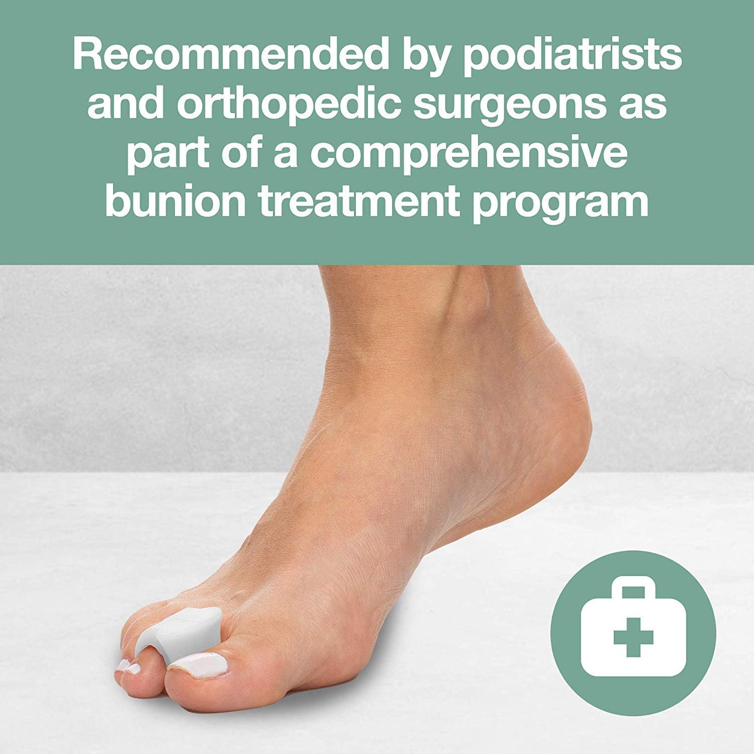 ZenToes Gel Toe Separators for Overlapping Toes, Bunions, Big Toe Alignment, Corrector and Spacer - 4 Pack (White): Health & Personal Care