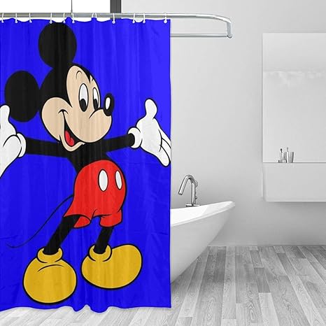 Amazon ミッキーマウス シャワーカーテンバスルームカーテン防水バスルームバス用品家の装飾シャワーカーテン12プラスチックフック150x 180 Cm シャワーカーテン ホーム キッチン オンライン通販