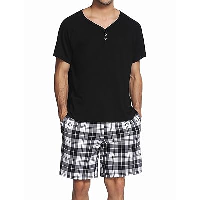 Mens pj shorts set Clearance