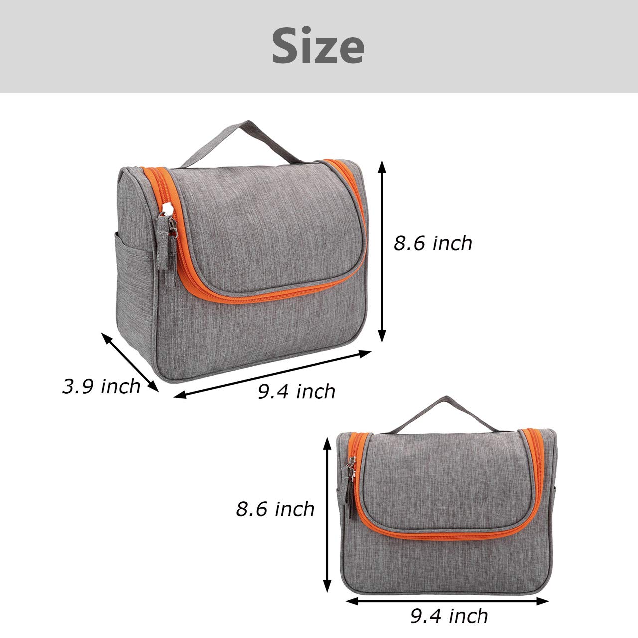 CozyCabin Hanging Toiletry Bag Travel Toiletry Kit for Men Women Toiletries Cosmetics Water Resistant with Mesh Pockets & Sturdy Nylon Hanging Hook Shower Bag, Organizer for Travel Accessories