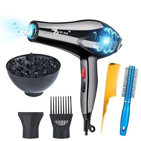 Haartrockner Professional mit Diffusor 3000W PluieSoleil Haartrockner Lonic negative Pro + Leistungsstarke antistatische Stan