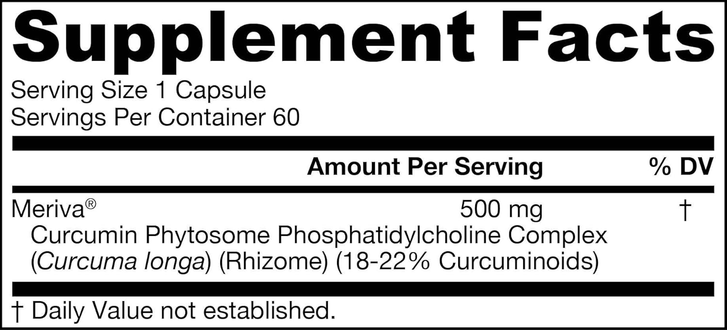 Jarrow Formulas Curcumin Phytosome (Meriva), Clinically Tested for Joint Health, 500 mg, 120 Veggie Caps: Health & Personal Care