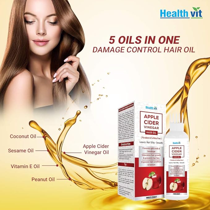 Buy Healthvit Apple Cider Vinegar Hair Oil Paraben And Sulfate