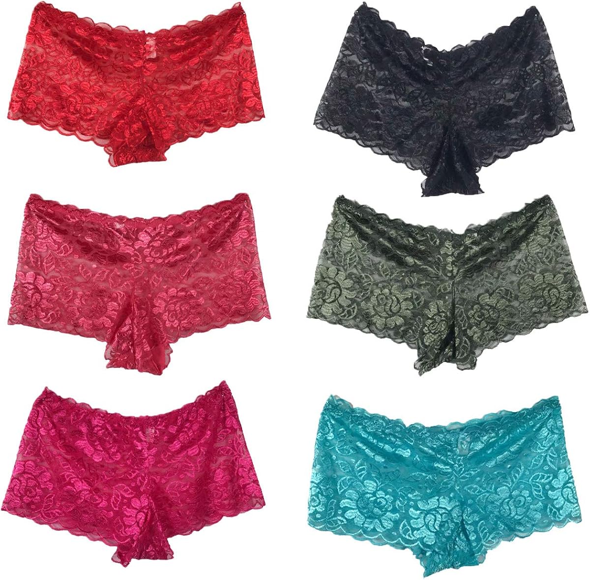 Hipsters Clothing & Accessories Agdoizry 6 Pack Womens Hipster Lace