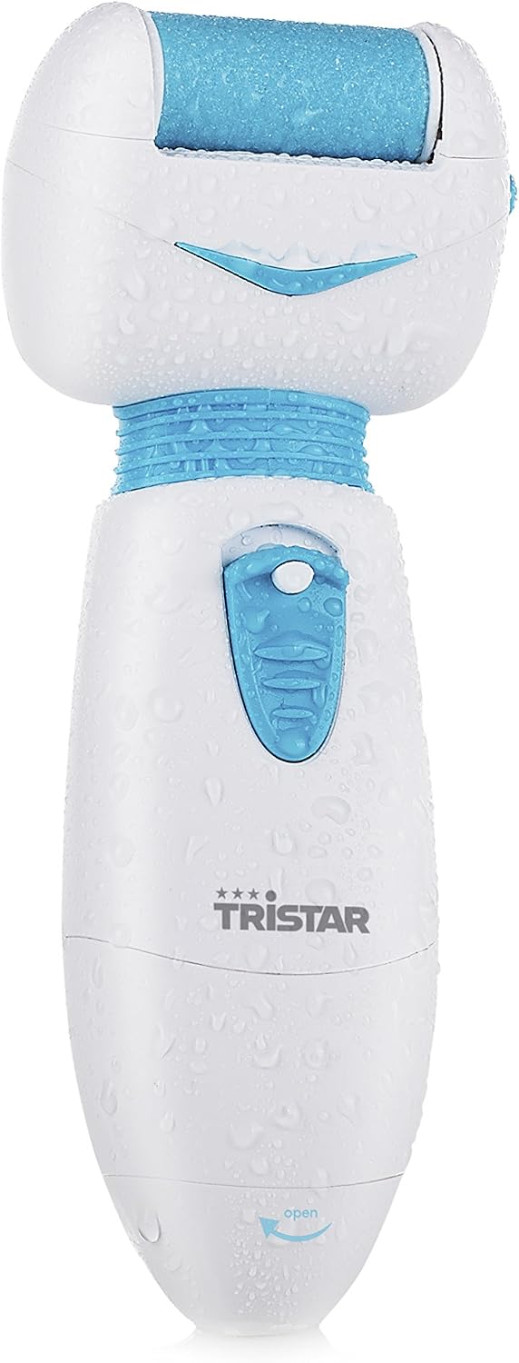 Tristar Electric Foot File Callus Remover with Flexible Head/Two Rollers, White