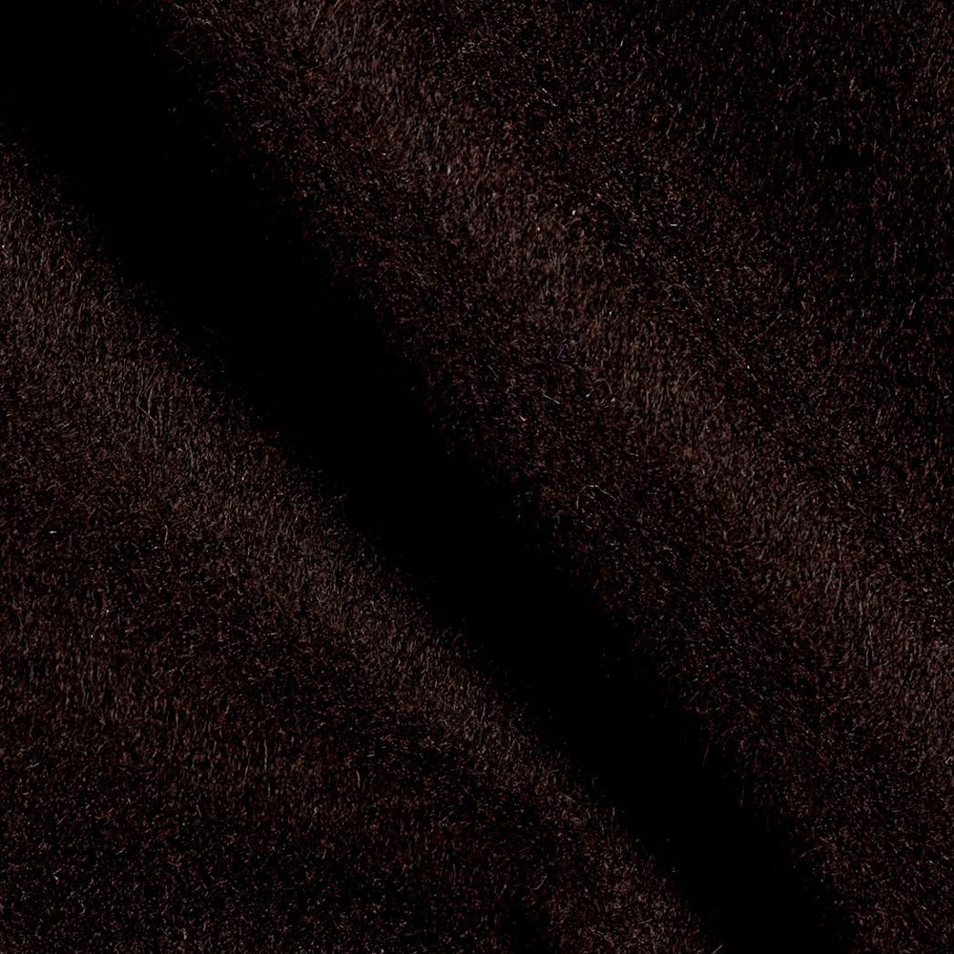 TELIO Wool Blend Melton Fabric by The Yard, Dark Brown