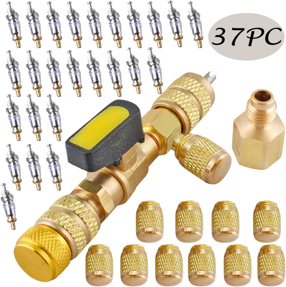 Podoy R410A Valve Core Remover with Dual Size SAE 1/4 & 5/