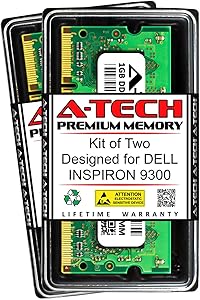 A-Tech 2GB (2 x 1GB) RAM for DELL INSPIRON 9300 | DDR2 667MHz SODIMM PC2-5300 200-Pin Non-ECC Memory Upgrade Kit